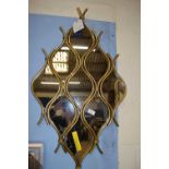 Accent mirror, finish gold, 52cm x 95cm
