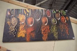 Spice print on canvas, 120 x 60cm