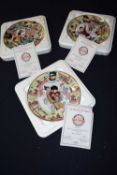 3 Danbury Mint Beano collectors plates, 'Minnie the mnx', 'The Bash Street Kids' and 'Dennis the