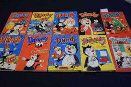 10 'The Dandy Book' Annual comic books of varying dates to include, 1979, 1978, 1977, 1976, 1975,