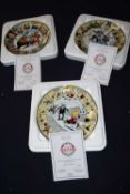 3 Danbury Mint Beano collectors plates, 'The Three Bears', 'Lord Snooty' and 'Ball Boy'
