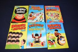 6 Dennis the Menace comic books of mixed dates. 1983, 1985, 1987, 1988, 1989 and 1990