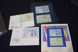 Finlandia 95 Stamps Winter Sports set and Athletics, with special edition cover together with