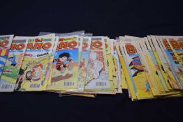 A near complete collection of 'The Beano' Comics from 1996, Jan No. 2790 - Dec No. 2841. missing May