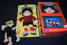 3 'The Beano' collectors items to include Personal Stero and Bum Bag, Dennis and Gnasher teddys