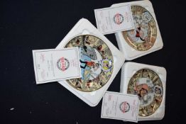 3 Danbury Mint Beano collectors plates, 'Billy Wizz', 'Roger the dodger' and 'Jonah'.
