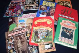 Various Emmerdale collectors items to include, life and times at the rovers returns, 40 years of