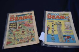 2 'The Beano' Comics to include, 'The Beano No. 2000 - NOV. 15th, 1980' and 'The Beano No. 2210 -