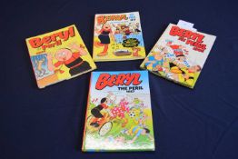 4 Beryl the Peril comics, 1988, 1987, 1977 and 1975