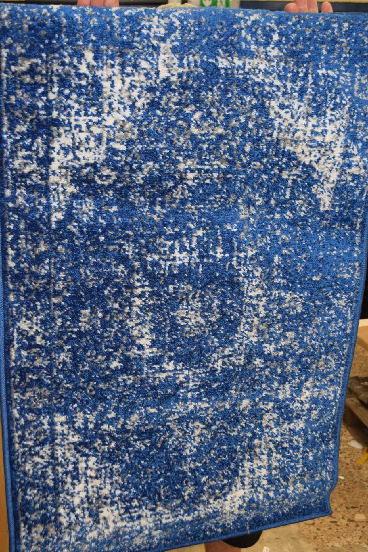 Bodrum dark blue floor rug, 2ft x 3ft