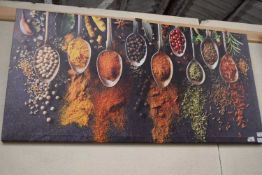 Spice print on canvas, 120 x 60cm