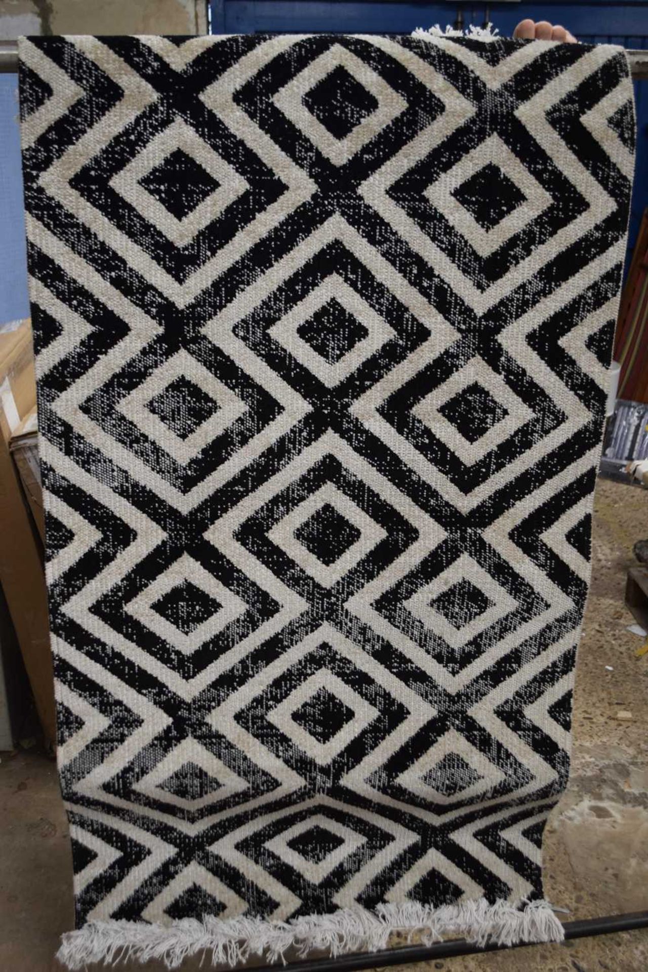 Paco Home Poco floor rug, black/white, 80 x 150cm