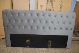 180cm Marlow fabric grey velvet bed end/headboard (carton 1 of 3)