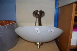 Domed glass ceiling light fitting