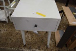 Single drawer bedside table, height 65cm, width approx 45cm