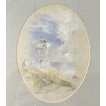 M.C. Fisher (British, 20th century), "Lowestoft", pastel and pencil, signed and dated '1827', framed