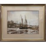 Margaret Glass RA RSMA (British, 20th century), Winter Pin Mill, pastel, signed, 21x29 ins framed