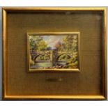 John Spencer A.R.C Hon R.M.S (British 20th Century) Pair of framed oil landscapes of bridge and farm