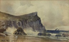 A.Ross A.R.W.S.(British, 20th century) A pair of coastal scenes, watercolours, signed, 5x8ins,