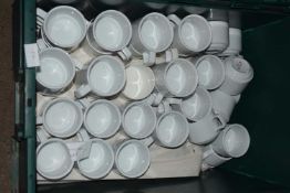Box containing a large quantity of coffee cups