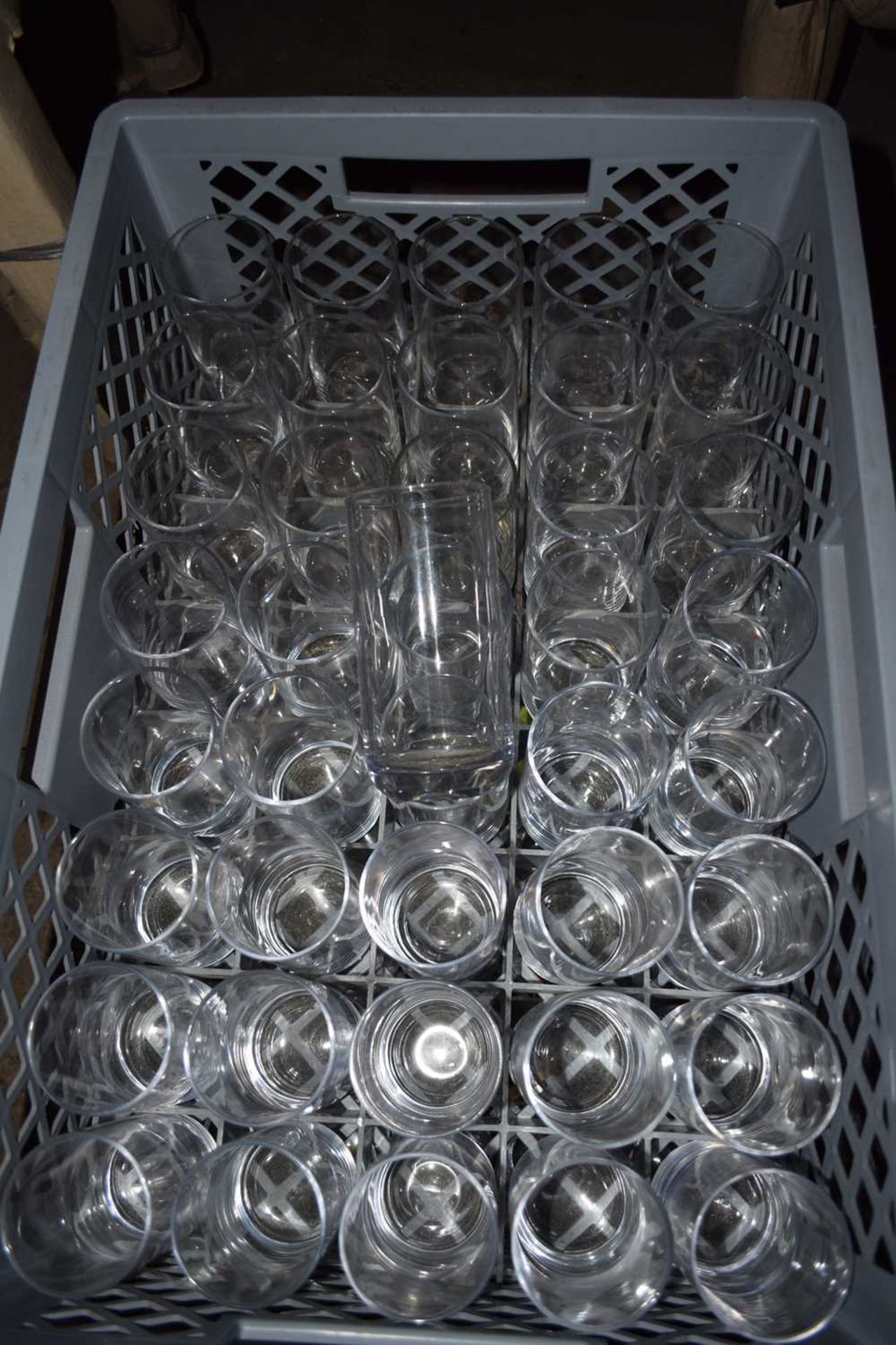 Three crates containing approximately eighty high ball glasses - Image 2 of 2