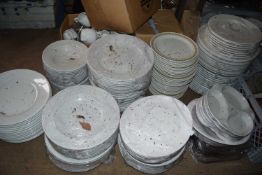 Large quantity of mixed dinner plates, side plates, bowls etc