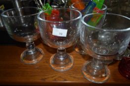 5 novelty large sized wine glasses/serving glasses