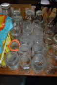 Approx 28 Kilner jars and glass candle holders