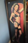Framed photographic print of Kyle Minogue, height 170 cm, width 65 cm