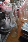 3 Greyfriars glass milk bottles