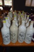 28 Norfolk Gin glazed bottles (empty)