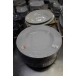 18 mixed wide rim serving plates