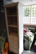 Free standing larder unit with drawers, painted white, height 185 cm, width approx 60 cm, depth 38