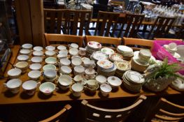 Large quantity of mixed china tea wares to include cups and saucers