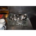 Large quantity of stainless steel gravy boats
