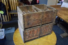 2 Bullards wooden bottle crates