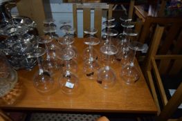 18 plastic Schweppes wine glasses