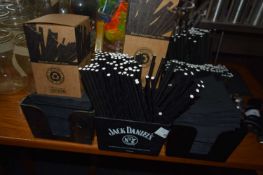 3 bar caddy's with napkins and straws