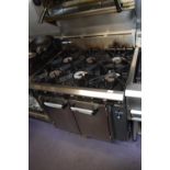 Blue Seal six rung gas cooker with underneath oven, width 90 cm, depth approx 85 cm, height approx