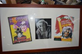 Framed signed photograph of Barry Humphries
