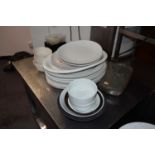 Mixed lot of various shaped and sized serving dishes