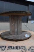 Small cable drum, height approx 60cm, width approx 90cm