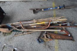 Large quantity of various garden tools
