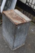 Galvanised feed bin, height 60 cm, width 40cm x 30cm