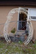 Large decorative metal rose arch, width 185cm, height approx 240cm