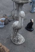 Composite garden statue modelled as a heron