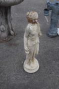 Composite garden statue modelled as a woman from Ancient Greece, height 70cm