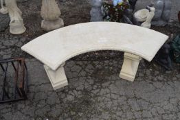 Composite garden bench, width approx 125cm, height 40cm