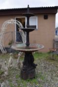c1900 Cast iron 3 tier water feature in the style of coalbrookdale company