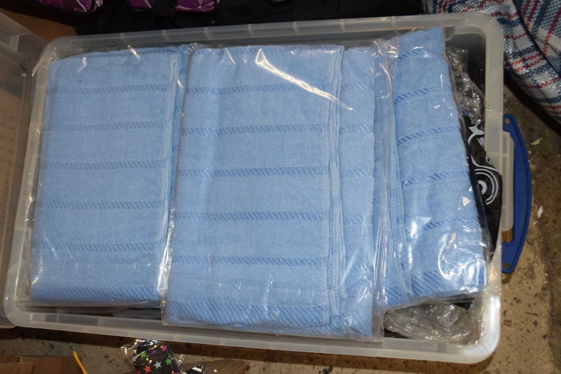 Mixed box containing towels and a quantity of bags
